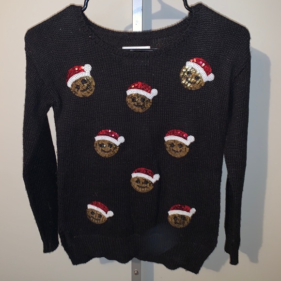 Justice Christmas Emoji Sweater Size: 10 - Picture 1 of 5
